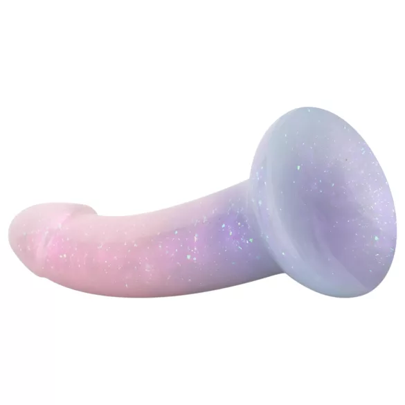 EasyToys Mermaid - csillámos dildó - 15 cm (pink)