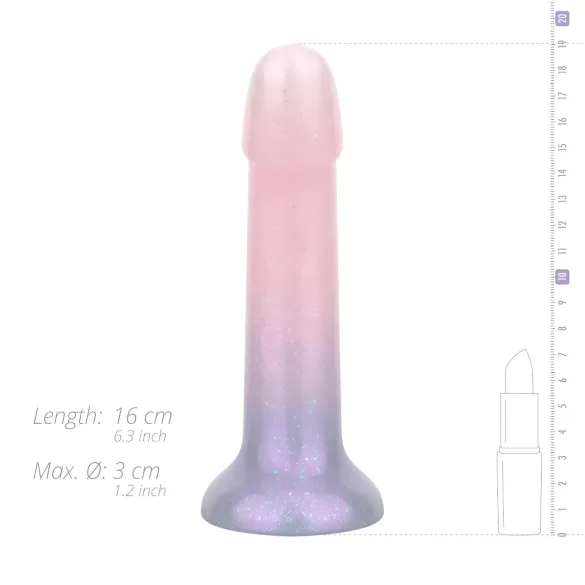 EasyToys Mermaid - csillámos dildó - 15 cm (pink)