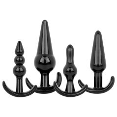 EasyToys - anál plug szett - 4 részes (fekete) EasyToys - anál plug szett - 4 részes (fekete)