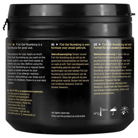 BUTTR - érzéstelenítő öklöző (fisting) gél (500ml)
