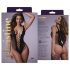 Christine - mélyen dekoltált necc body - (fekete) - XS-XL