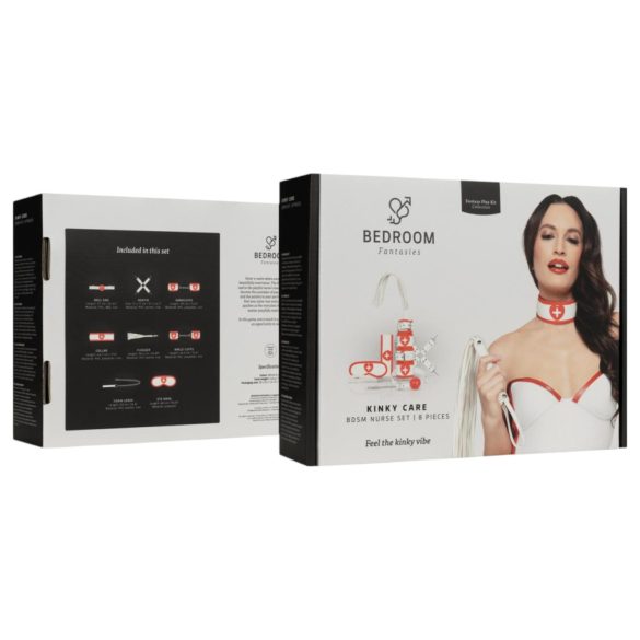 Bedroom Fantasies - 8 részes nővérke szett (piros-fehér)