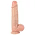 Real Fantasy Troy - testszínű élethű dildó mozgó bőrrel (25 cm)