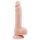 Mr. Dixx 7.6 - tapadókorongos, herés dildó - natúr (19,5cm)