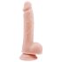 Mr. Dixx 7.6 - tapadókorongos, herés dildó - natúr (19,5cm)