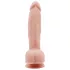 Mr. Dixx 7.6 - tapadókorongos, herés dildó - natúr (19,5cm)