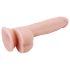 Mr. Dixx 7.6 - tapadókorongos, herés dildó - natúr (19,5cm)