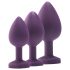 Flirts anal training kit - anál plug szett (3db) - lila