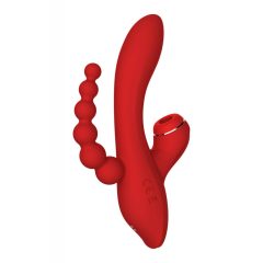 Red Revolution Anna - akkus, tripla karos vibrátor (piros)