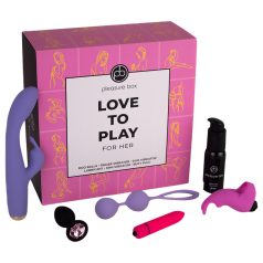 Pleasure Box Love to Play - vibrátor szett - 6 részes (pink-lila)   Pleasure Box Love to Play - vibrátor szett - 6 részes (pink-lila)