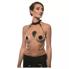   Guilty Pleasure Allure - bondage nyakörv és testlánc szett (fekete)