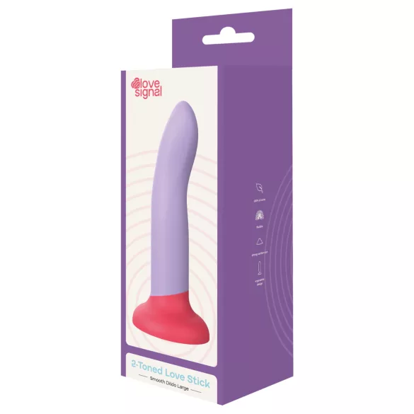 Dreamtoys Love Signal - kétszínű szilikon dildó nagy (lila)
