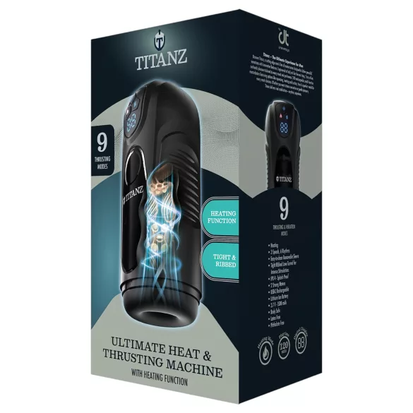 Titanz Ultimate Heat & Thrusting - automata lökő maszturbátor (fekete)