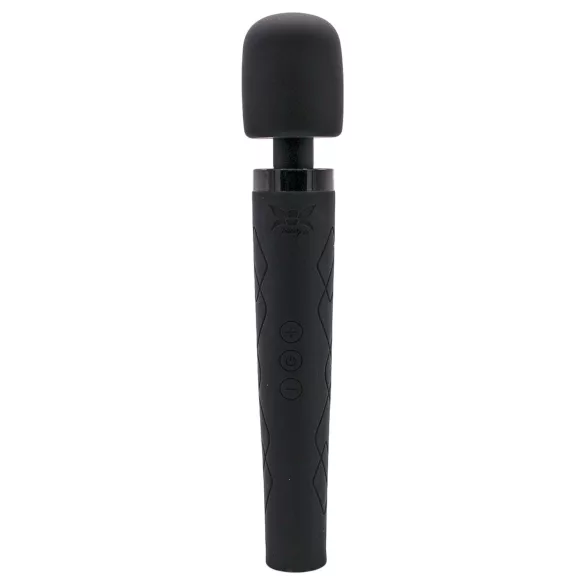 Pixey Deluxe Black Velvet - wand vibrátor M (fekete)