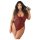 Allure - leopárdmintás body (piros)