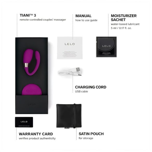 LELO Tiani 3- szilikon párvibrátor (lila)