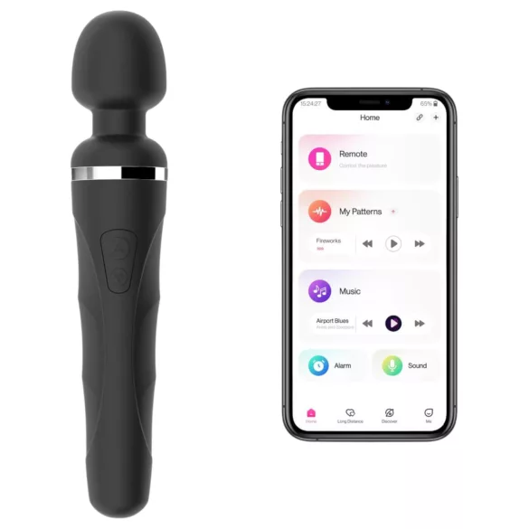 Lovense Domi 2 - app-vezérelt wand masszírozó vibrátor (fekete)