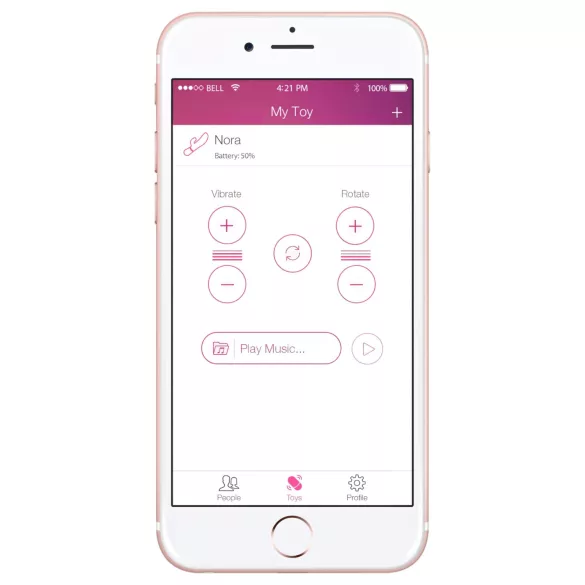 LOVENSE Nora - app-vezérelt akkus rotáló vibrátor