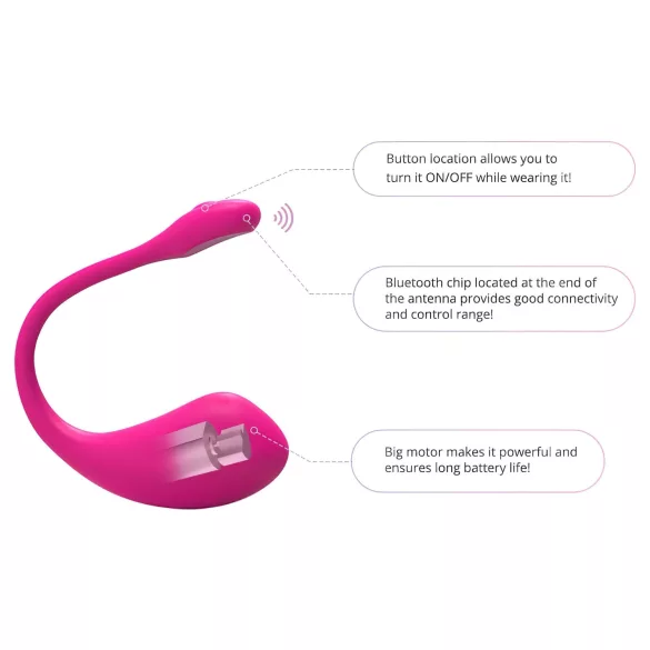 Lovense Lush 2 - hordható app-vezérelt vibrotojás (pink)