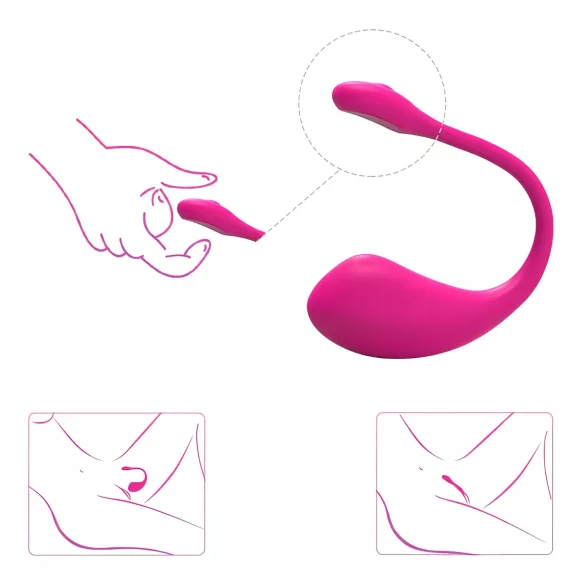 Lovense Lush 2 - hordható app-vezérelt vibrotojás (pink)