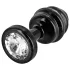DIOGOL Anni - fekete bordázott butt plug, anál plug (3 cm)
