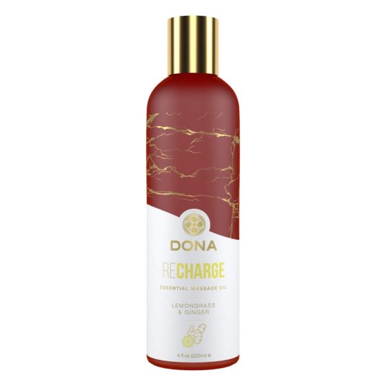 Dona Recharge - vegán masszázsolaj - citromfű-gyömbér (120ml)
