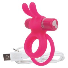   Screaming Charged Ohare - akkus, nyuszis, vibrációs péniszgyűrű (pink)