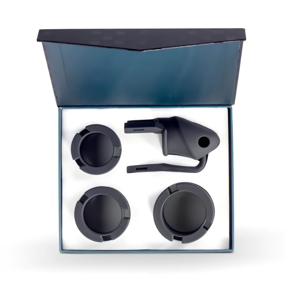 LOCK A WILLY - szilikon pénisz ketrec lakattal (fekete)