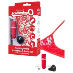 Screaming O Panty Set - vibrációs tanga - piros (S-L) Screaming O Panty Set - vibrációs tanga - piros (S-L)