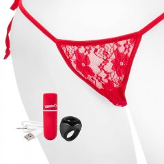   MySecret Screaming Panty - akkus, rádiós vibrációs tanga - piros (S-L)