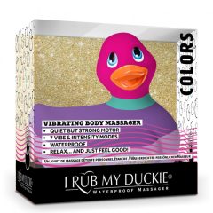   My Duckie Colors 2.0 - csíkos kacsa vízálló csiklóvibrátor (lila-pink)