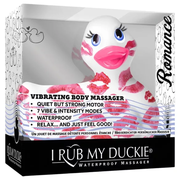 My Duckie Romance 2.0 - vízálló csikló vibrátor, csiklóizgató (fehér-pink)