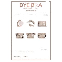 Bye Bra A-C - láthatatlan mellemelő tapasz - pink (3 pár)