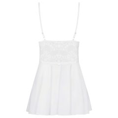 Obsessive 810-BAB-2 - csipkés babydoll tangával (fehér)