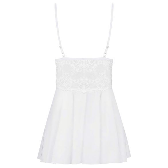 Obsessive 810-BAB-2 - csipke babydoll és tanga (fehér)