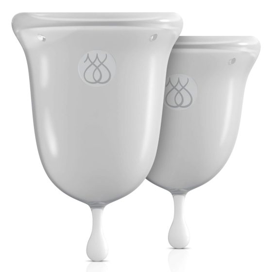 Jimmy Jane Menstrual Cup - menstruációs kehely szett (áttetsző-fehér)