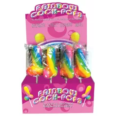   Rainbow Cock Pop - pénisz alakú gyümölcsös nyalóka (85 g)