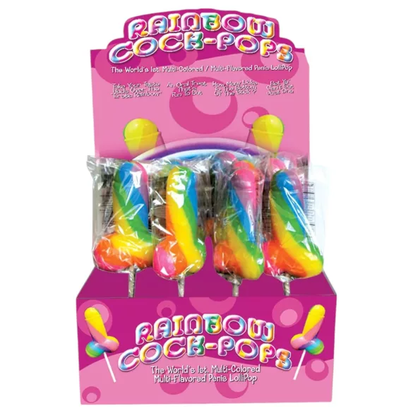Rainbow Cock Pop - pénisz alakú gyümölcsös nyalóka (85 g)