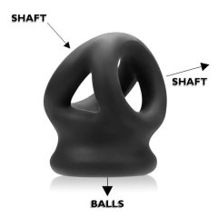 OXBALLS Tri-Squeeze - péniszgyűrű (fekete)