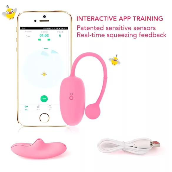 Magic Motion Kegel Coach - app-vezérelt vibrációs gésagolyó (pink)