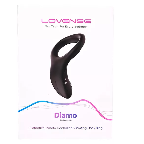 Lovense Diamo - app-vezérelt, vibrációs péniszgyűrű (fekete)