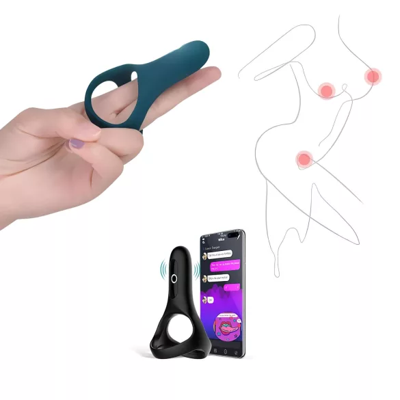 Magic Motion Rise - App-vezérelt vibrációs péniszgyűrű (zöld)