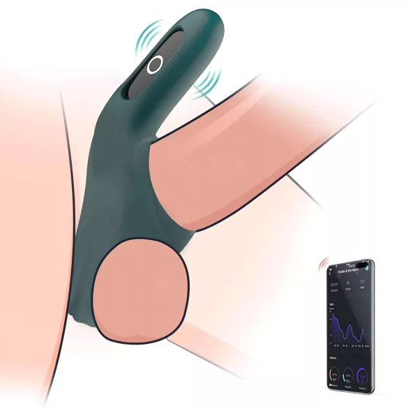 Magic Motion Rise - App-vezérelt vibrációs péniszgyűrű (zöld)
