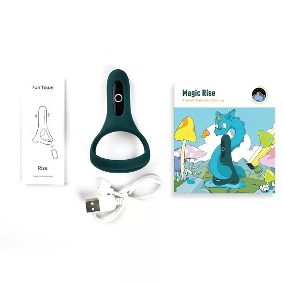 Magic Motion Rise - App-vezérelt vibrációs péniszgyűrű (zöld)