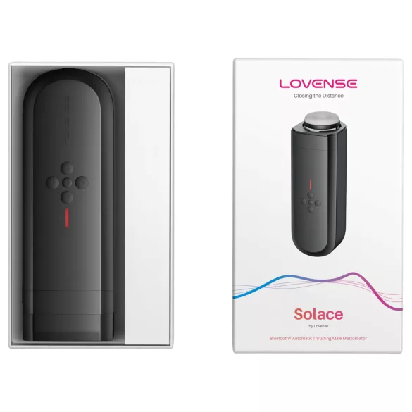 Lovense Solace - App-vezérelt maszturbátor, férfiaknak (fekete)